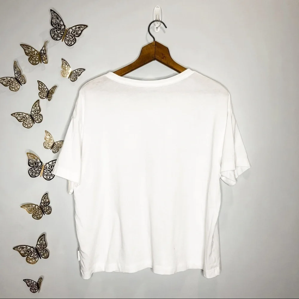 🦋🌙 CALVIN KLEIN | Classic White Long Crop Top - Picture 4 of 9